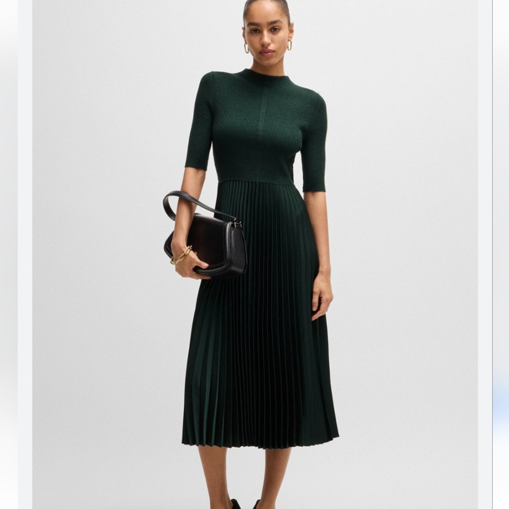 Ted Baker High Neck Knit Midi Dress